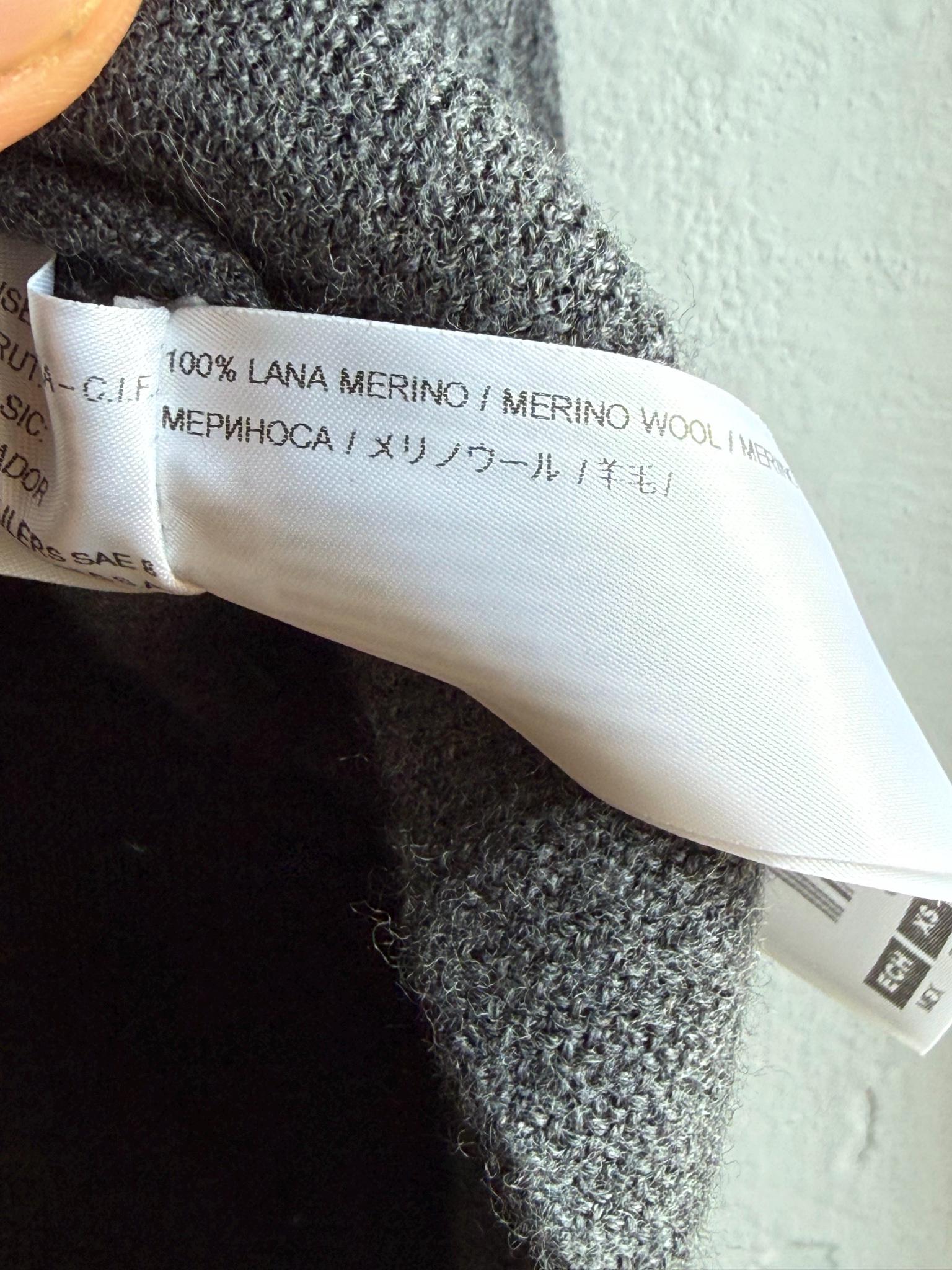 Merino Wool Kids' Grey Mock Neck Jumper — additional view 14