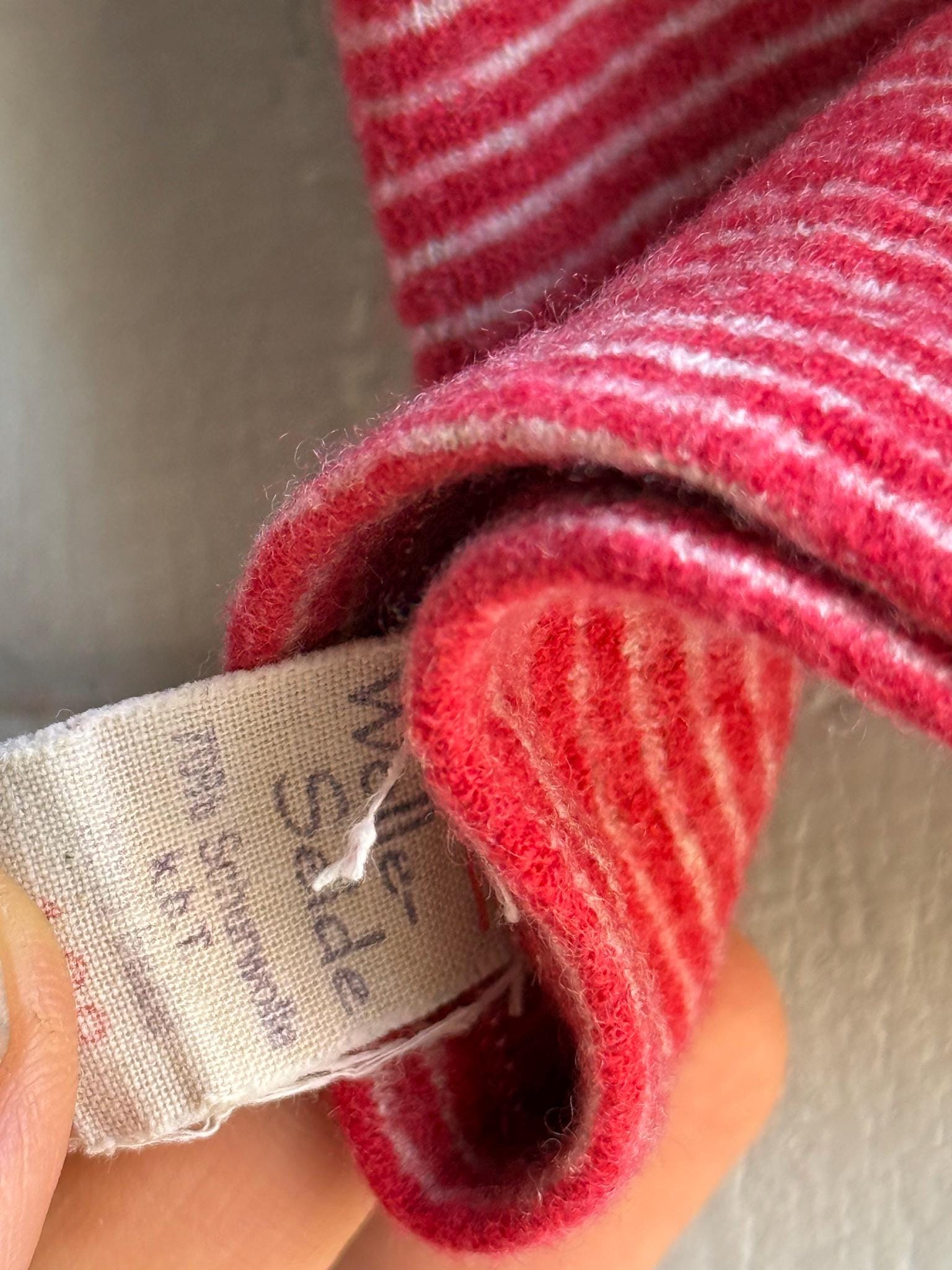 Organic Wool Baby Shirt - Red Stripes — additional view 13