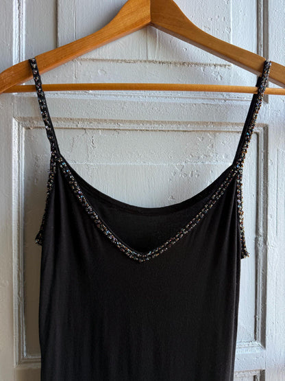 Black Beaded Y2K Slip Dress — additional view 5