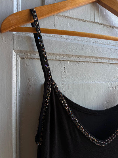 Black Beaded Y2K Slip Dress — additional view 6