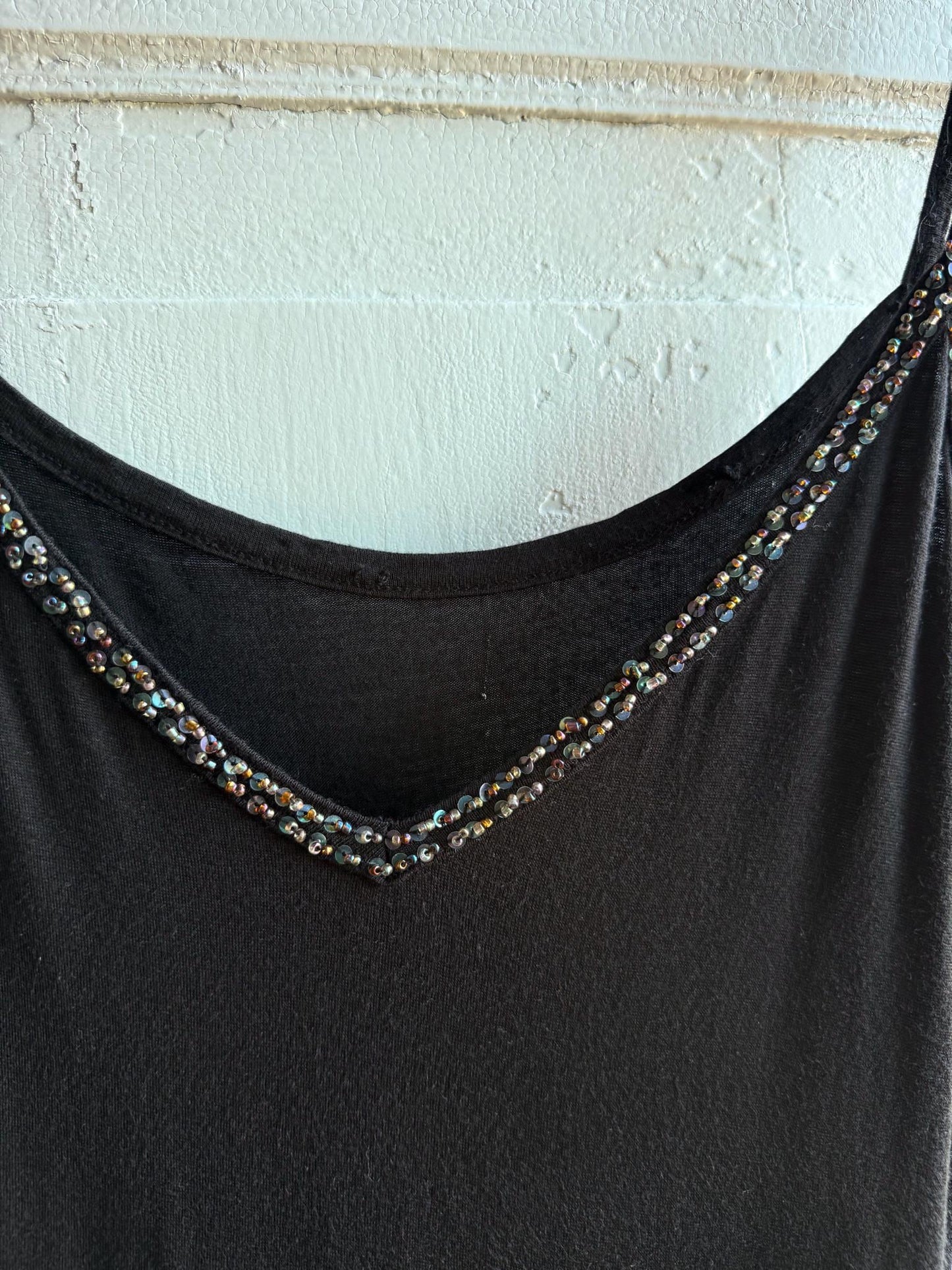Black Beaded Y2K Slip Dress — additional view 9
