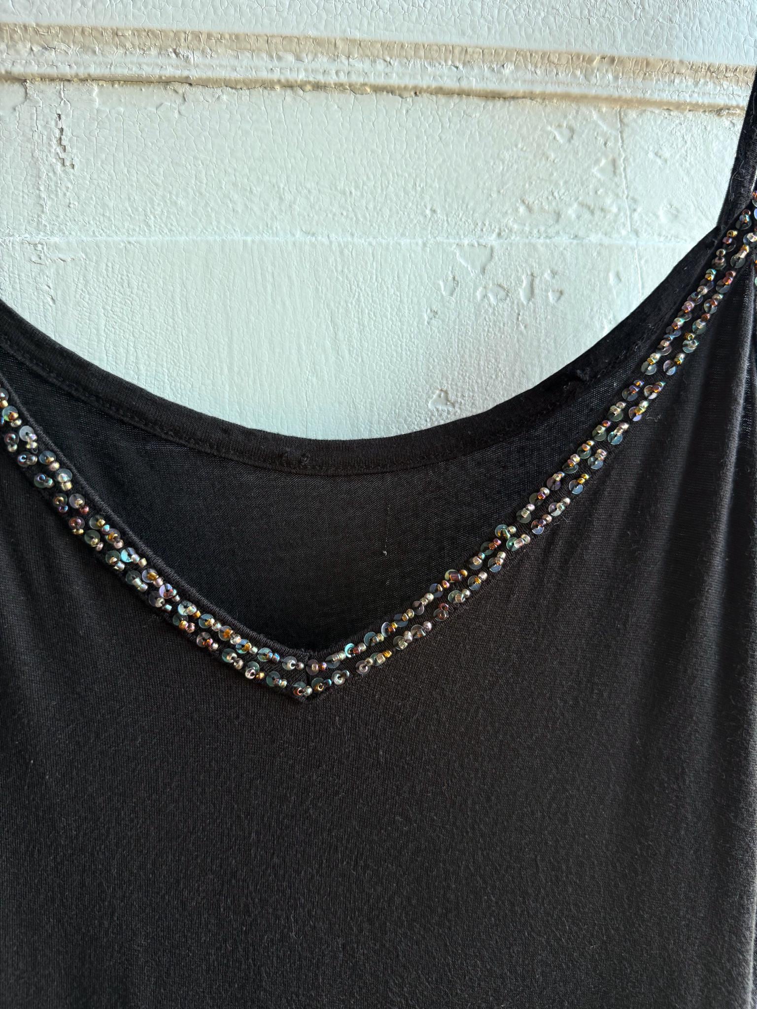 Black Beaded Y2K Slip Dress — additional view 9