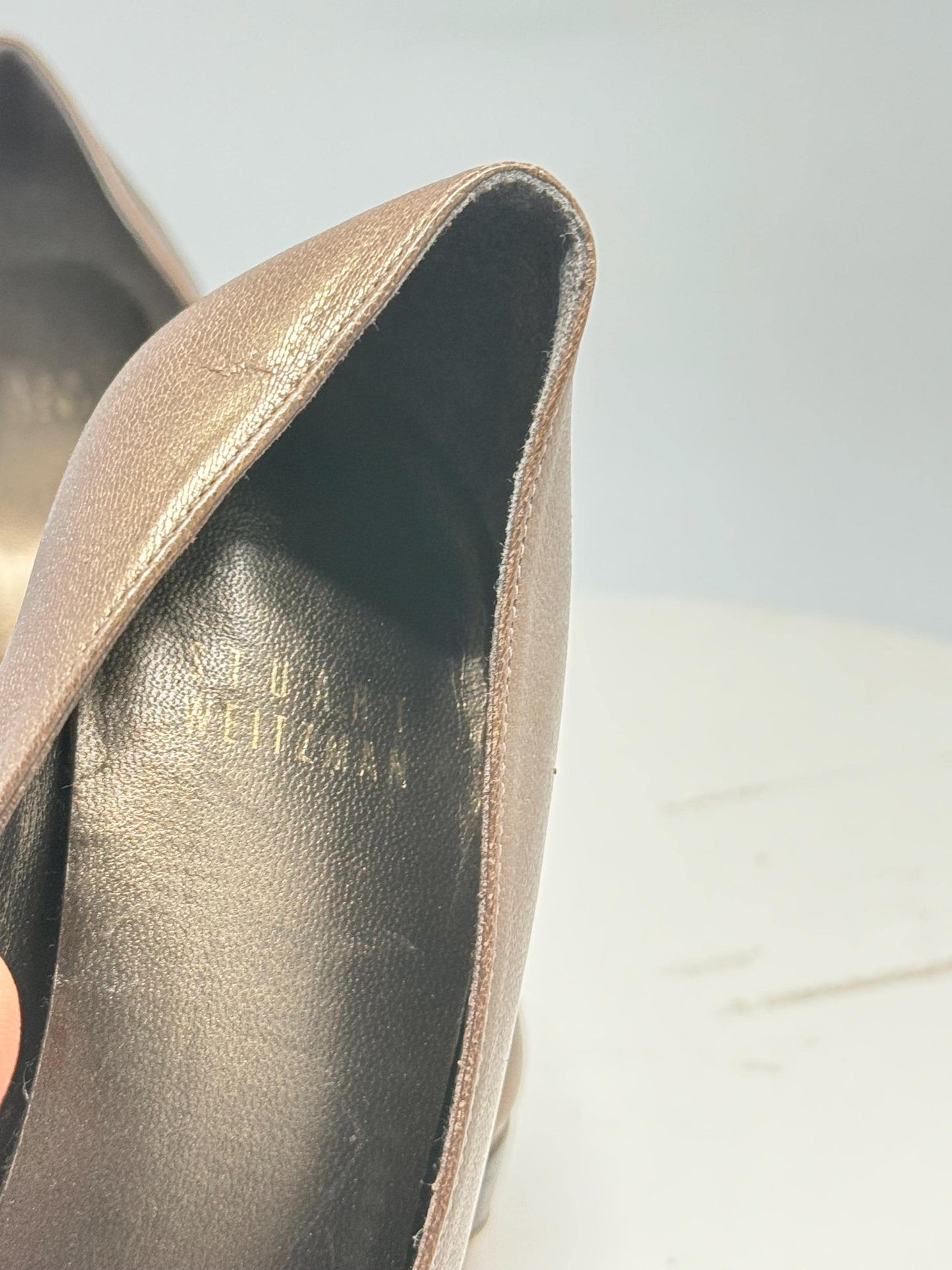 Bronze Leather Platform Pumps — additional view 10