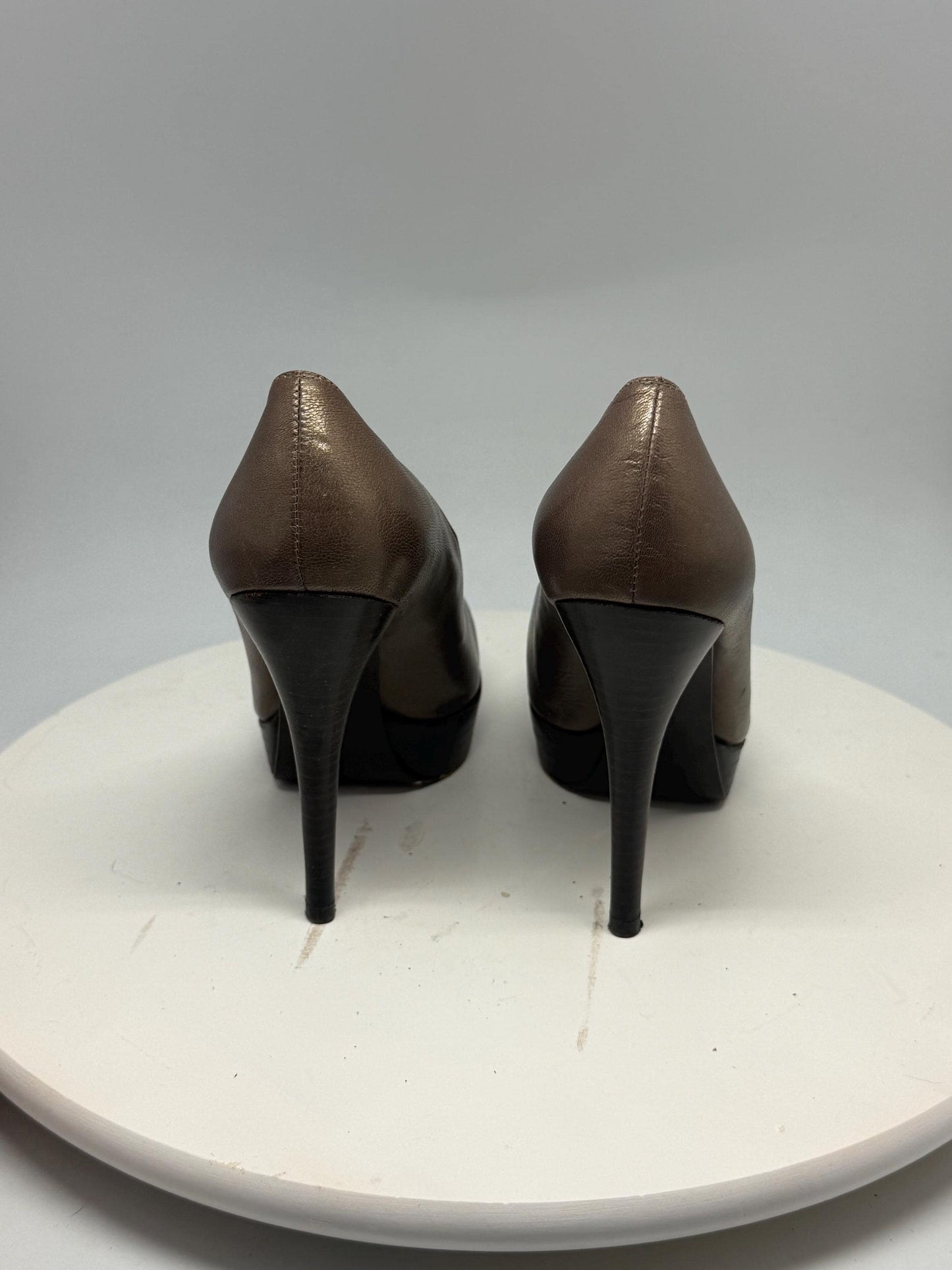 Bronze Leather Platform Pumps — additional view 5