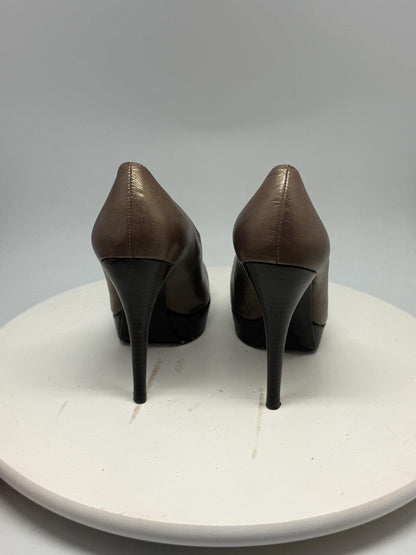 Bronze Leather Platform Pumps — additional view 5