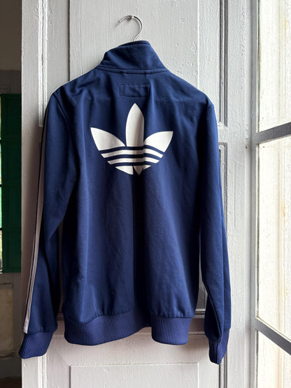 Adidas Kids Track Jacket, Navy Blue Zip Up Sportswear, 3 Stripe Jacket, Vintage Boys Age 10