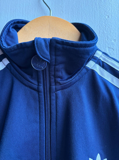 Adidas Kids Track Jacket, Navy Blue Zip Up Sportswear, 3 Stripe Jacket, Vintage Boys Age 10