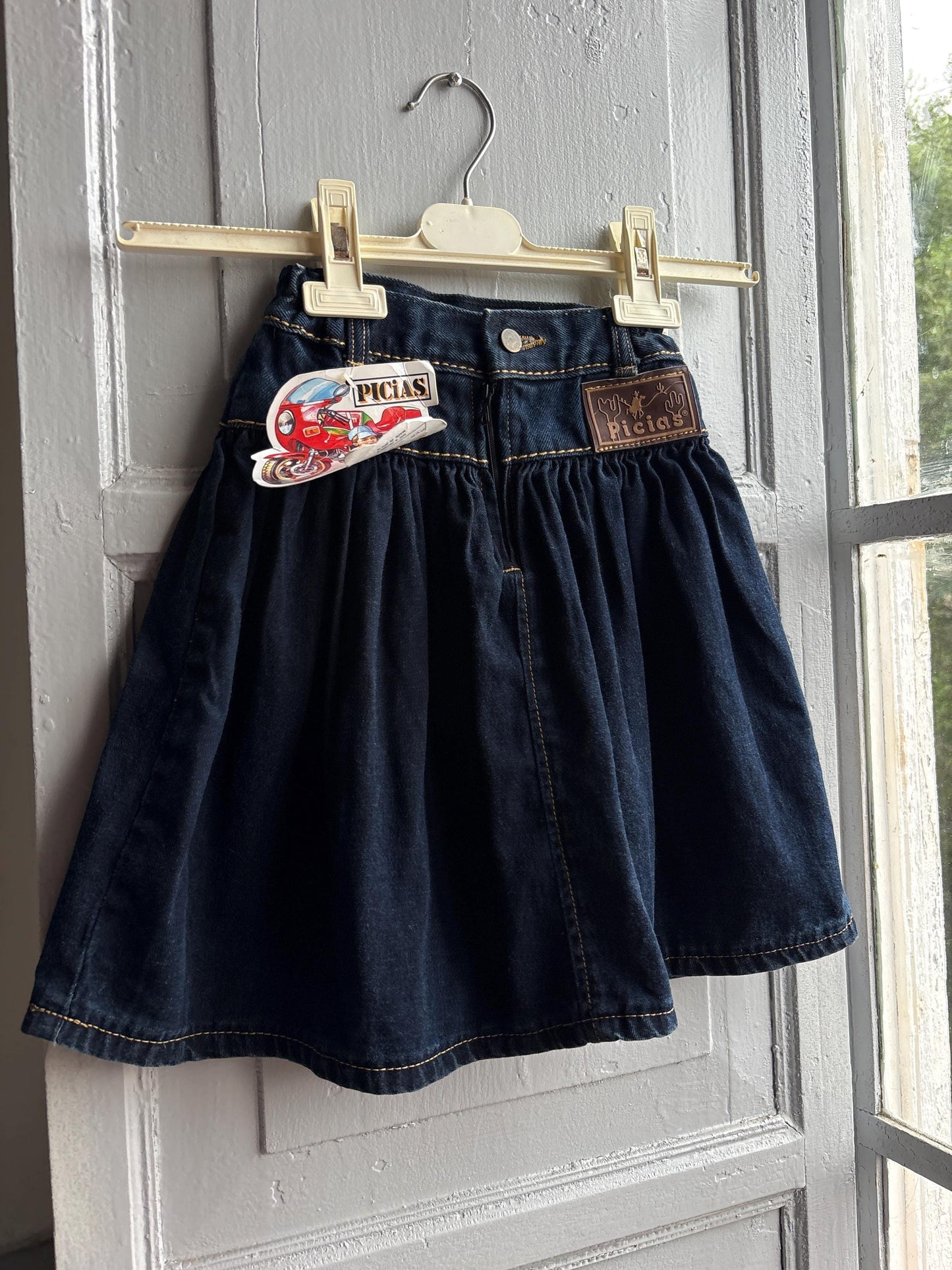 Vintage Denim Cowgirl Skirt For Kids — additional view 6
