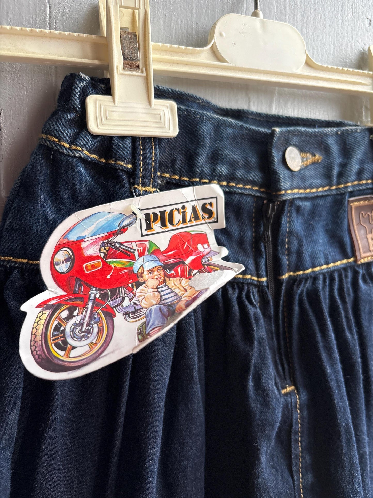 Vintage Denim Cowgirl Skirt For Kids — additional view 7