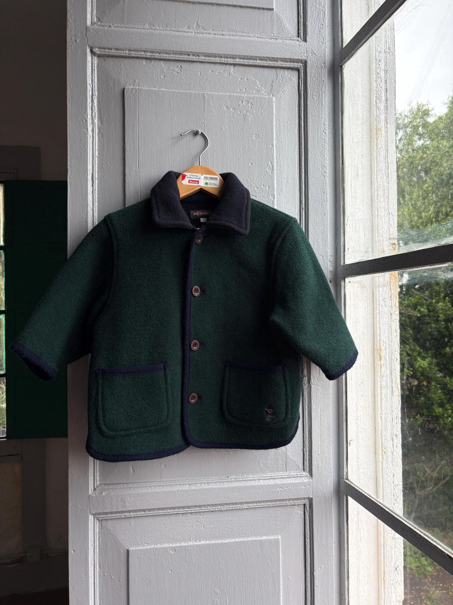 Vintage Green Wool Toddler Coat — additional view 8