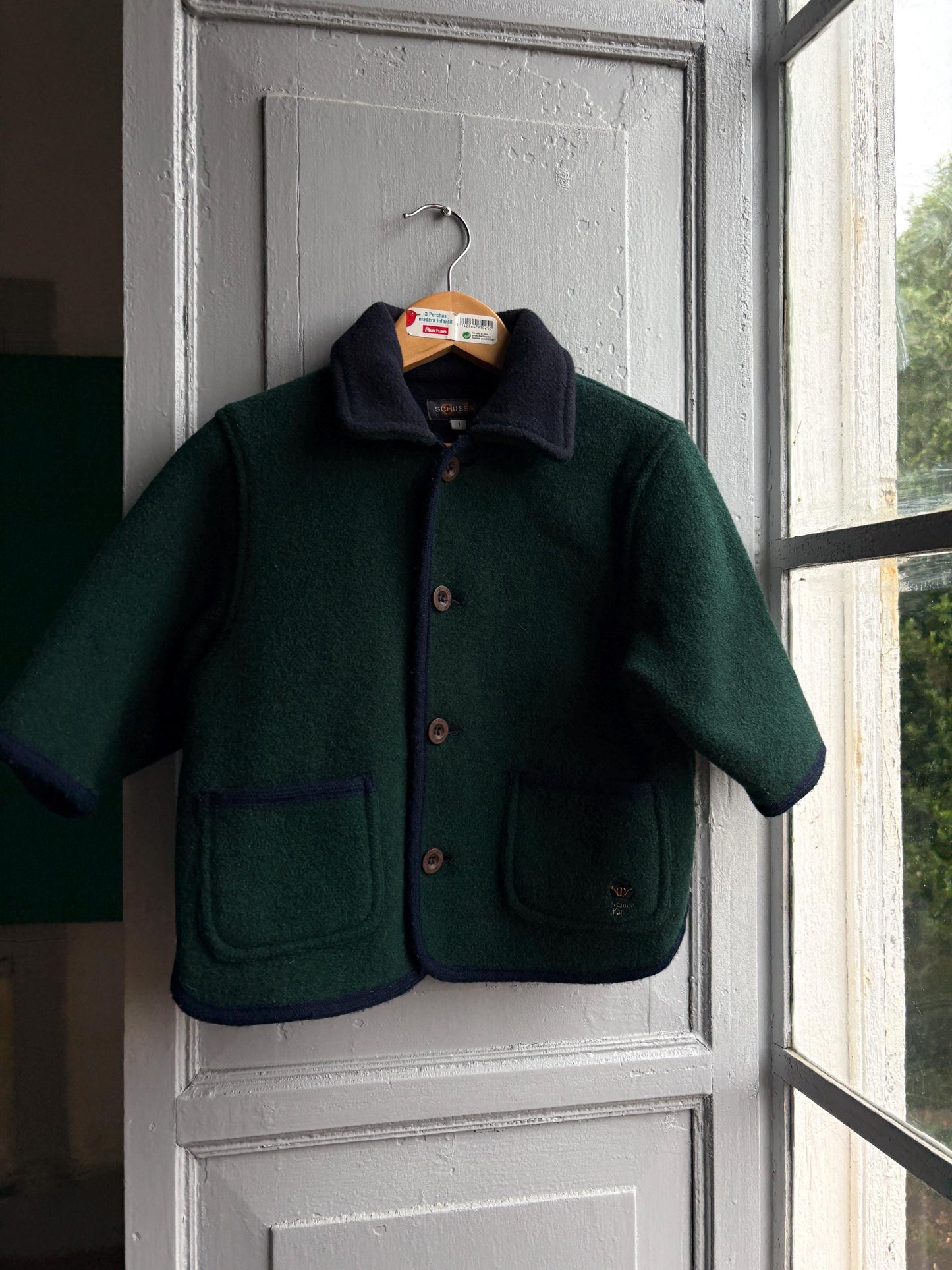 Vintage Green Wool Toddler Coat — additional view 10