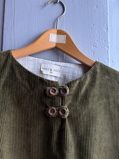 Forest Green Corduroy Poncho, Yoli & Otis, Kids M