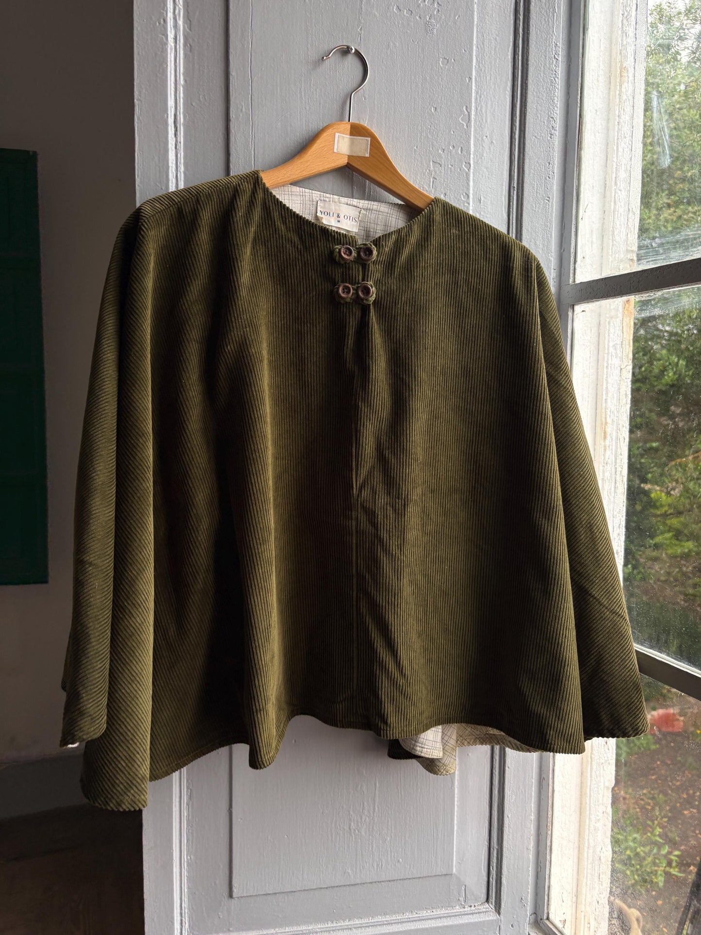 Forest Green Corduroy Poncho, Yoli & Otis, Kids M