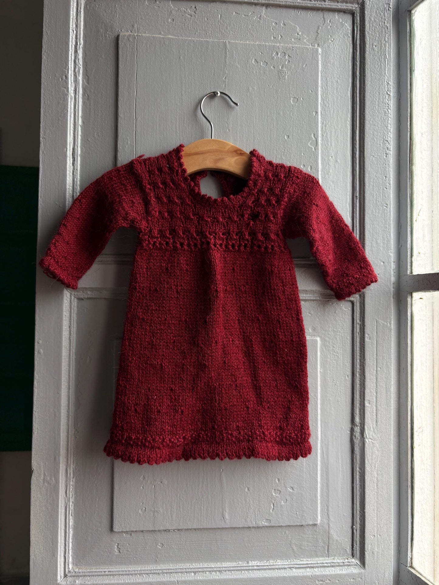 Heirloom Knit Baby Girl Dress — detail