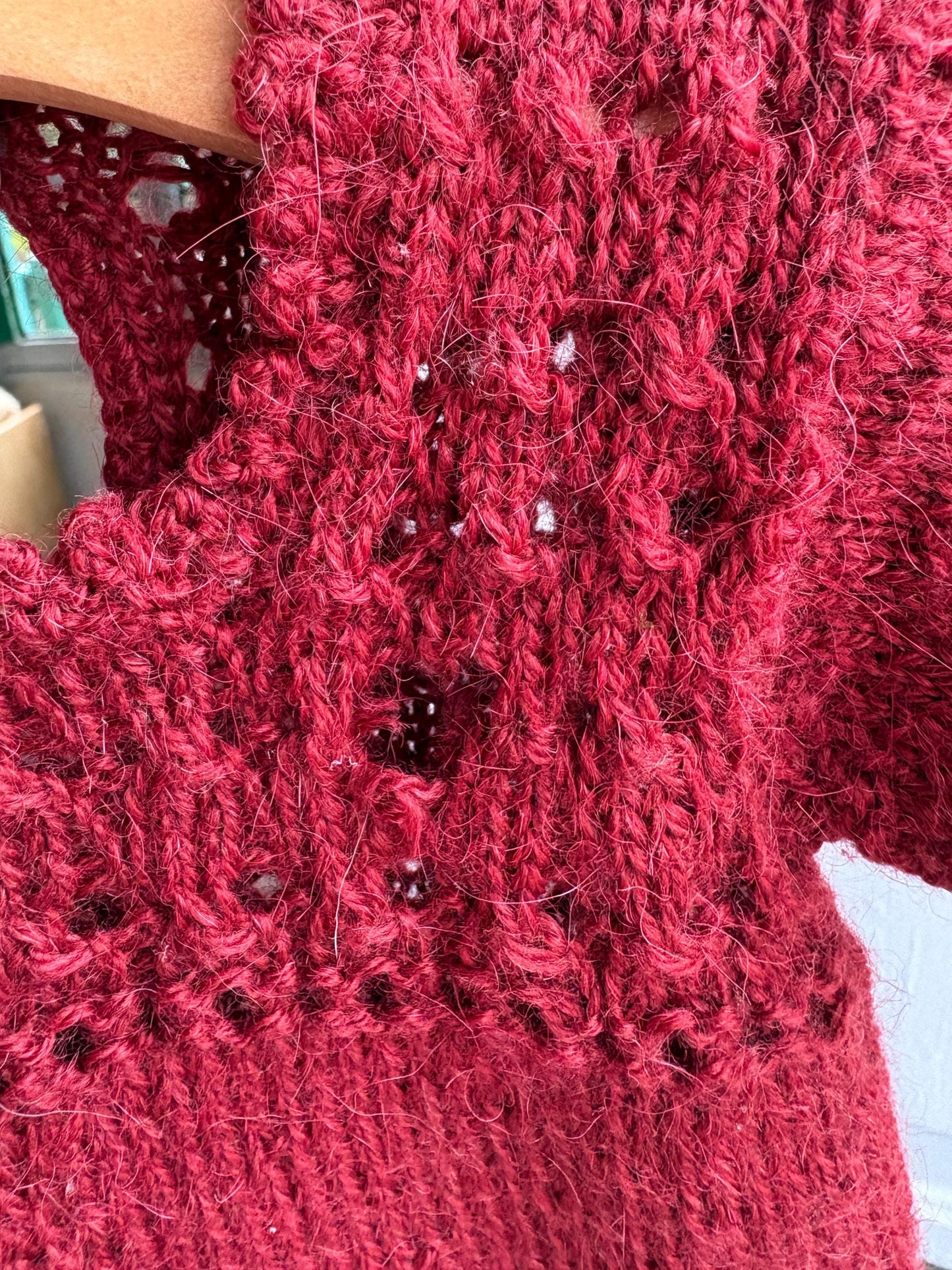 Heirloom Knit Baby Girl Dress — back view