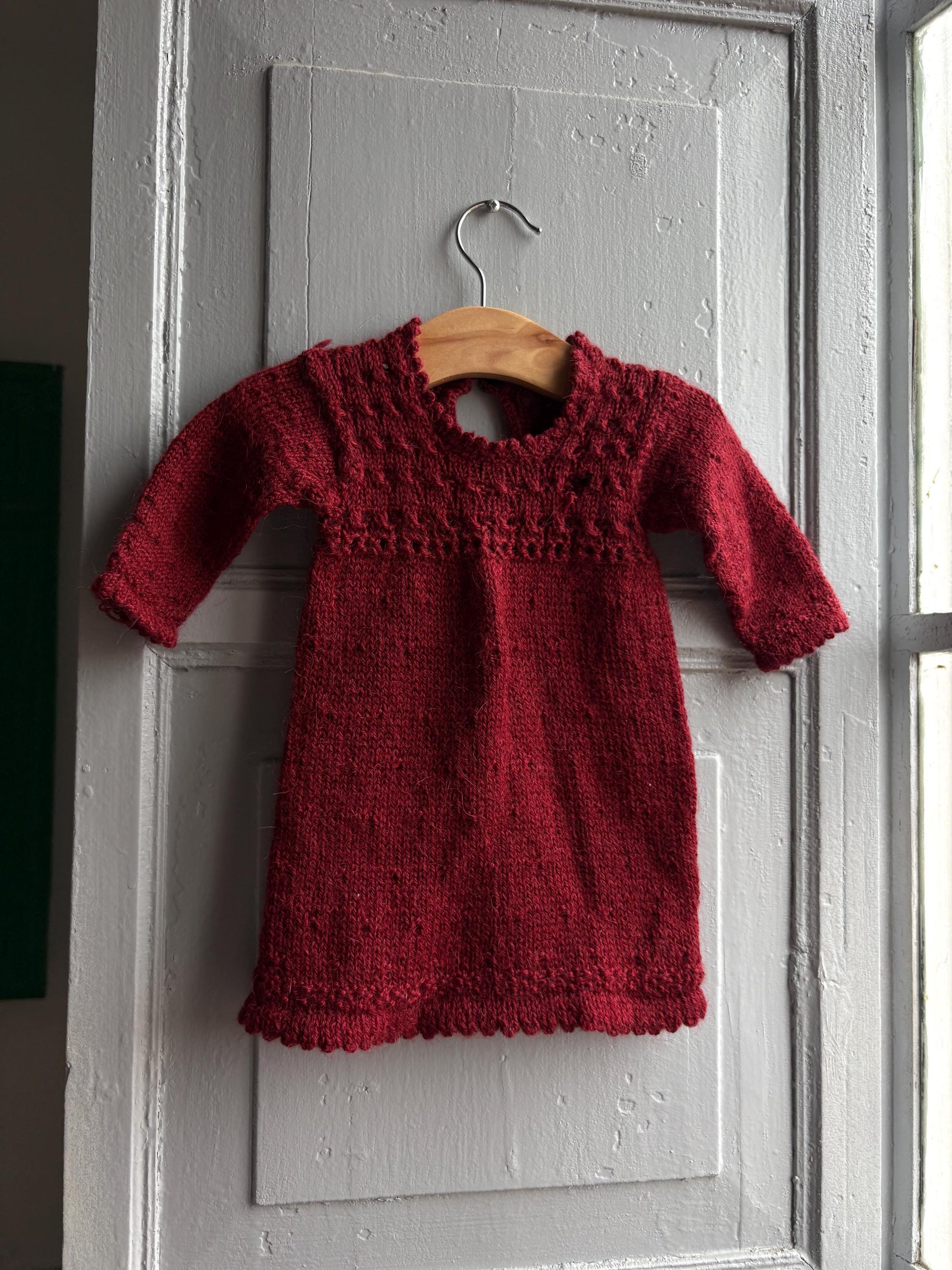 Heirloom Knit Baby Girl Dress — fabric close-up