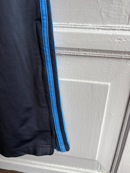 Vintage Adidas Track Pants, Y2K Sportswear, Navy Blue Wide Leg Joggers, Kids Teen 14A fashion