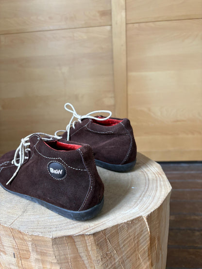 Vintage Brown Suede Lace-Up Sneakers — additional view 5