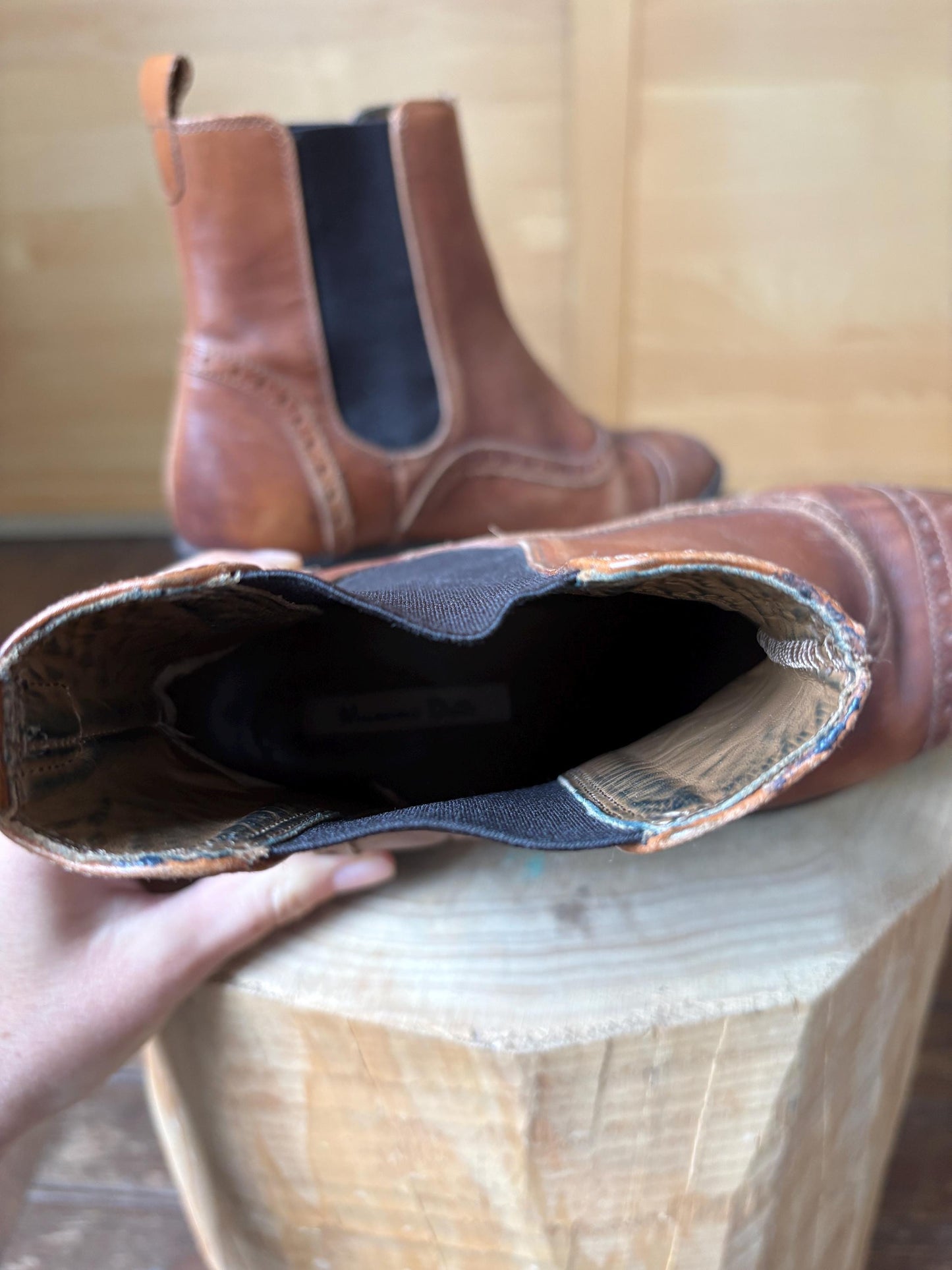 Brown Leather Chelsea Boots for Women — additional view 9