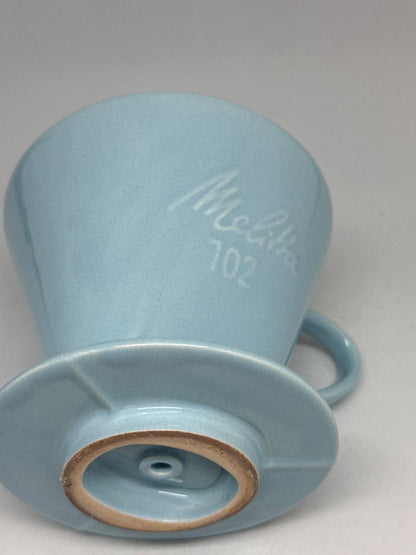 Vintage Blue Porcelain Melitta 102 Coffee Dripper — additional view 11