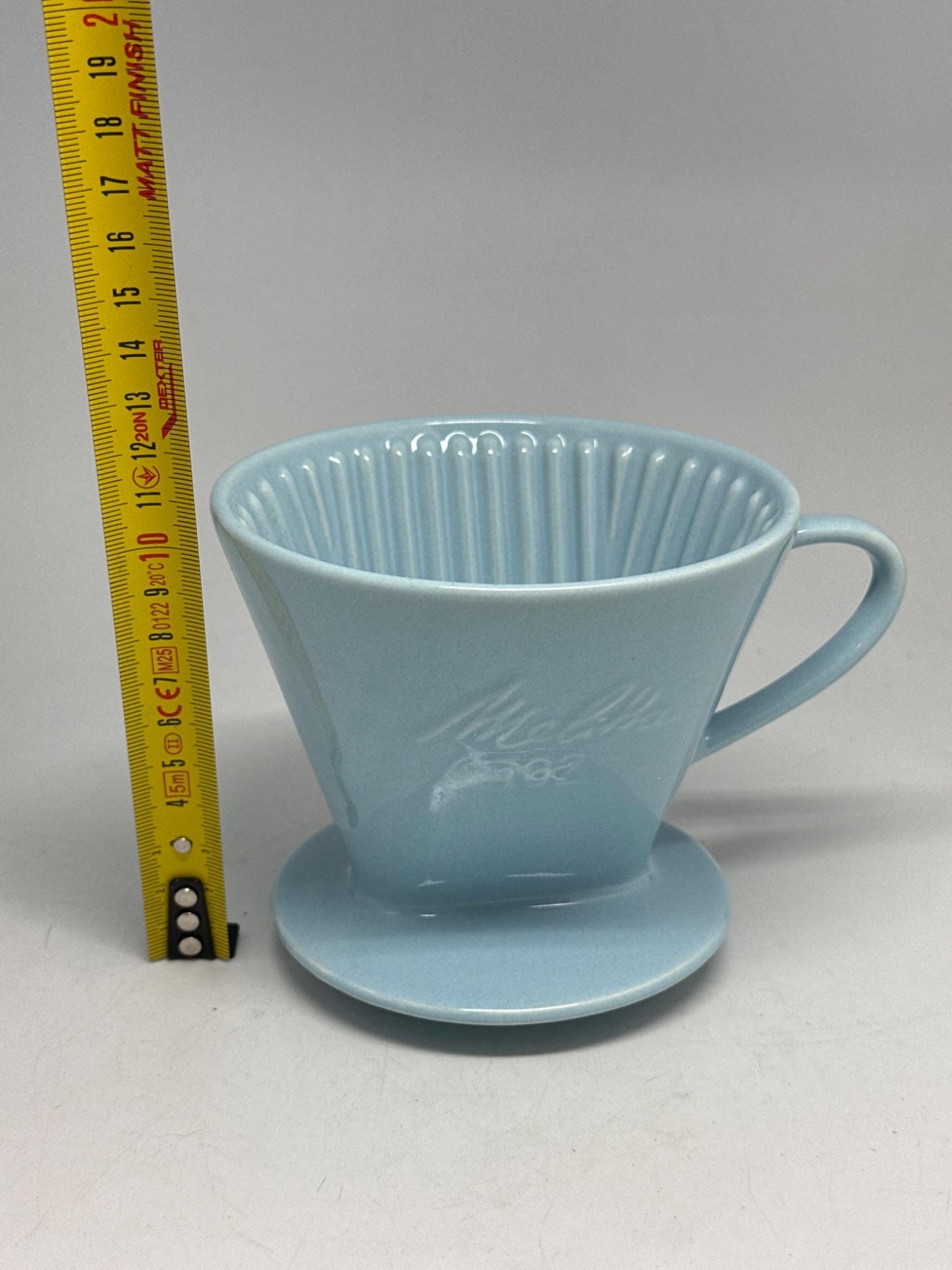 Vintage Blue Porcelain Melitta 102 Coffee Dripper — additional view 8