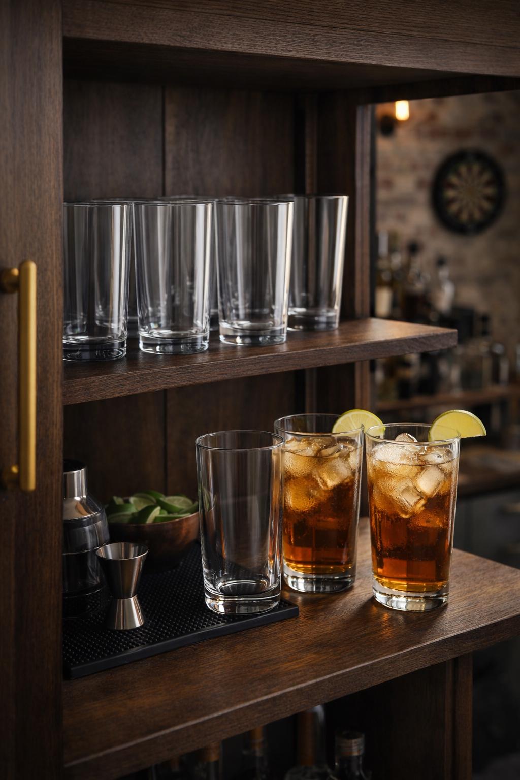 Italian Design Clear Glass Highball Tumblers Set — additional view 9