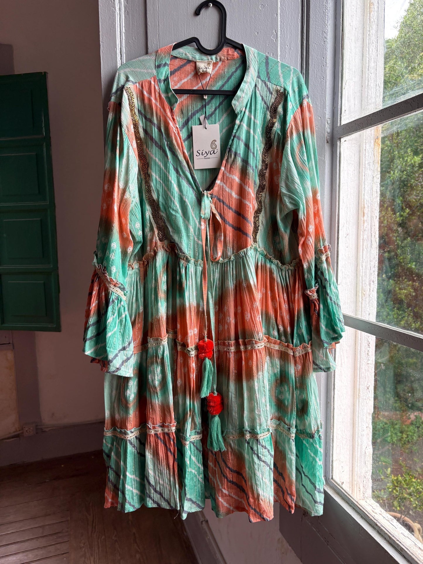 Bohemian Mallorca Summer Dress With Beaded Detail — additional view 6