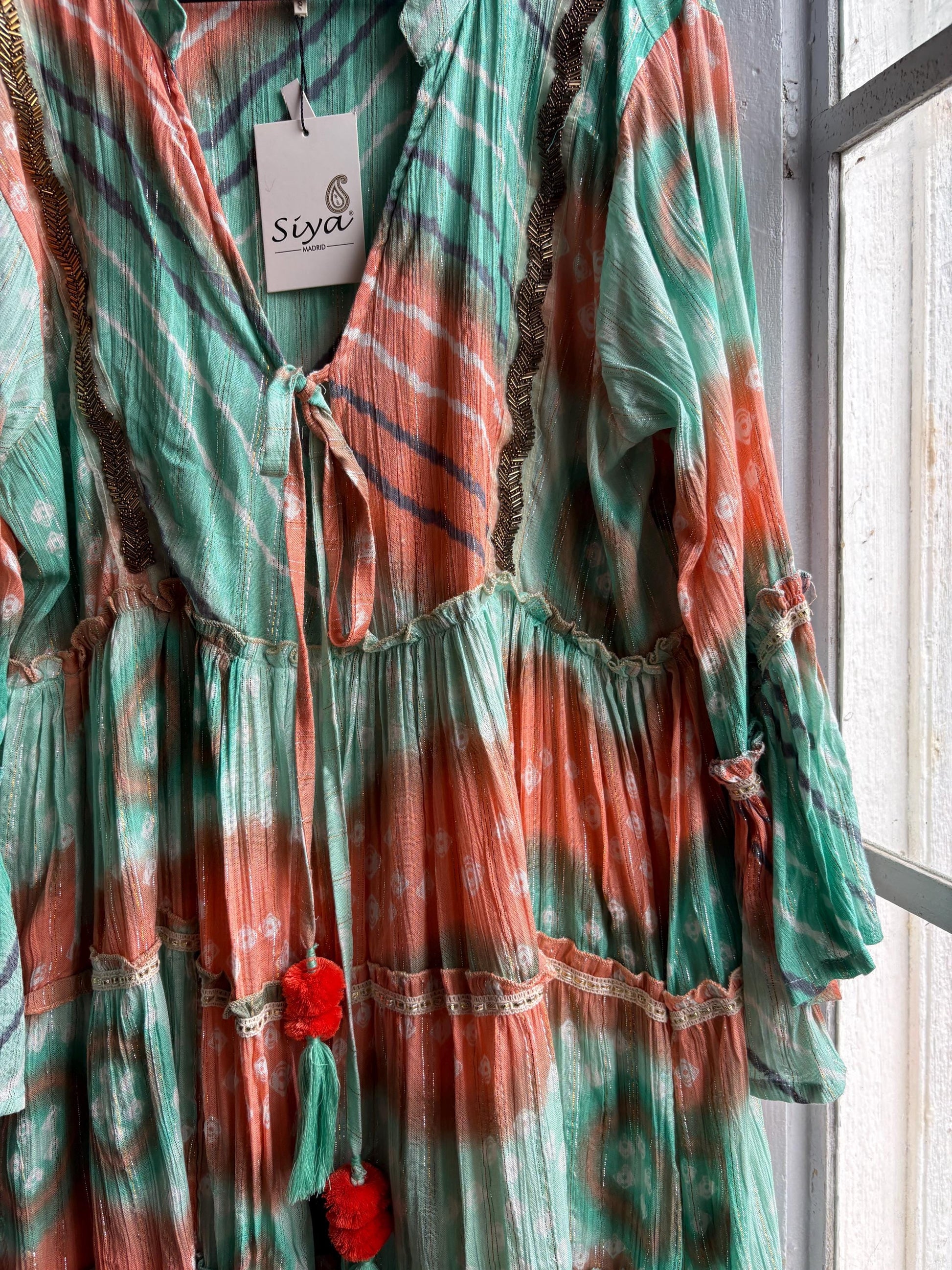 Bohemian Mallorca Summer Dress With Beaded Detail — additional view 14