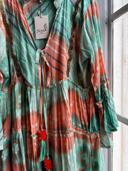 Bohemian Mallorca Summer Dress With Beaded Detail — additional view 14