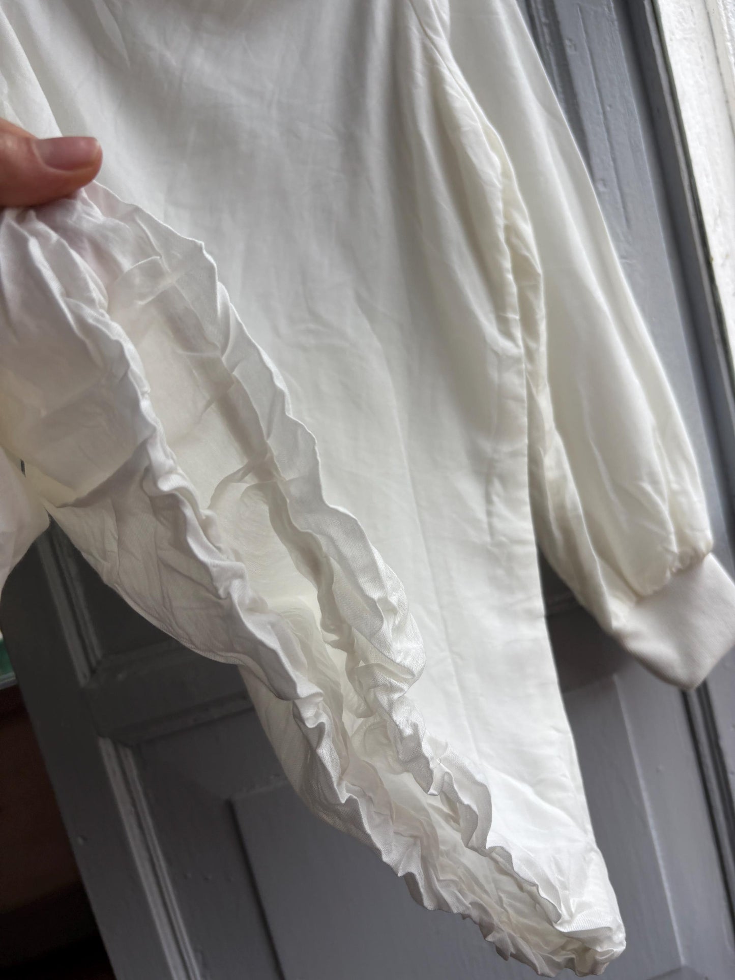 White One Shoulder Asymmetric Top — additional view 13