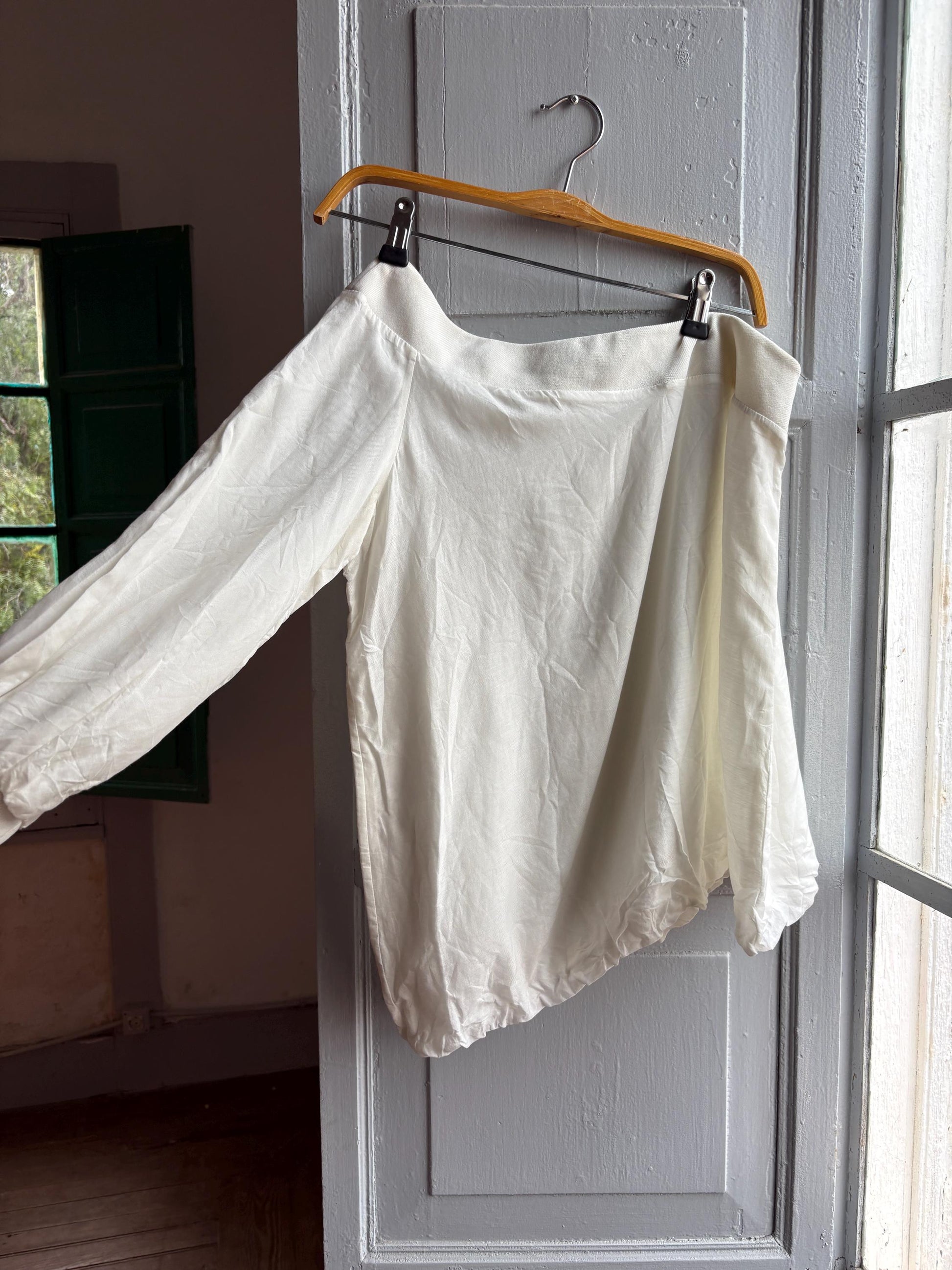 White One Shoulder Asymmetric Top — additional view 11