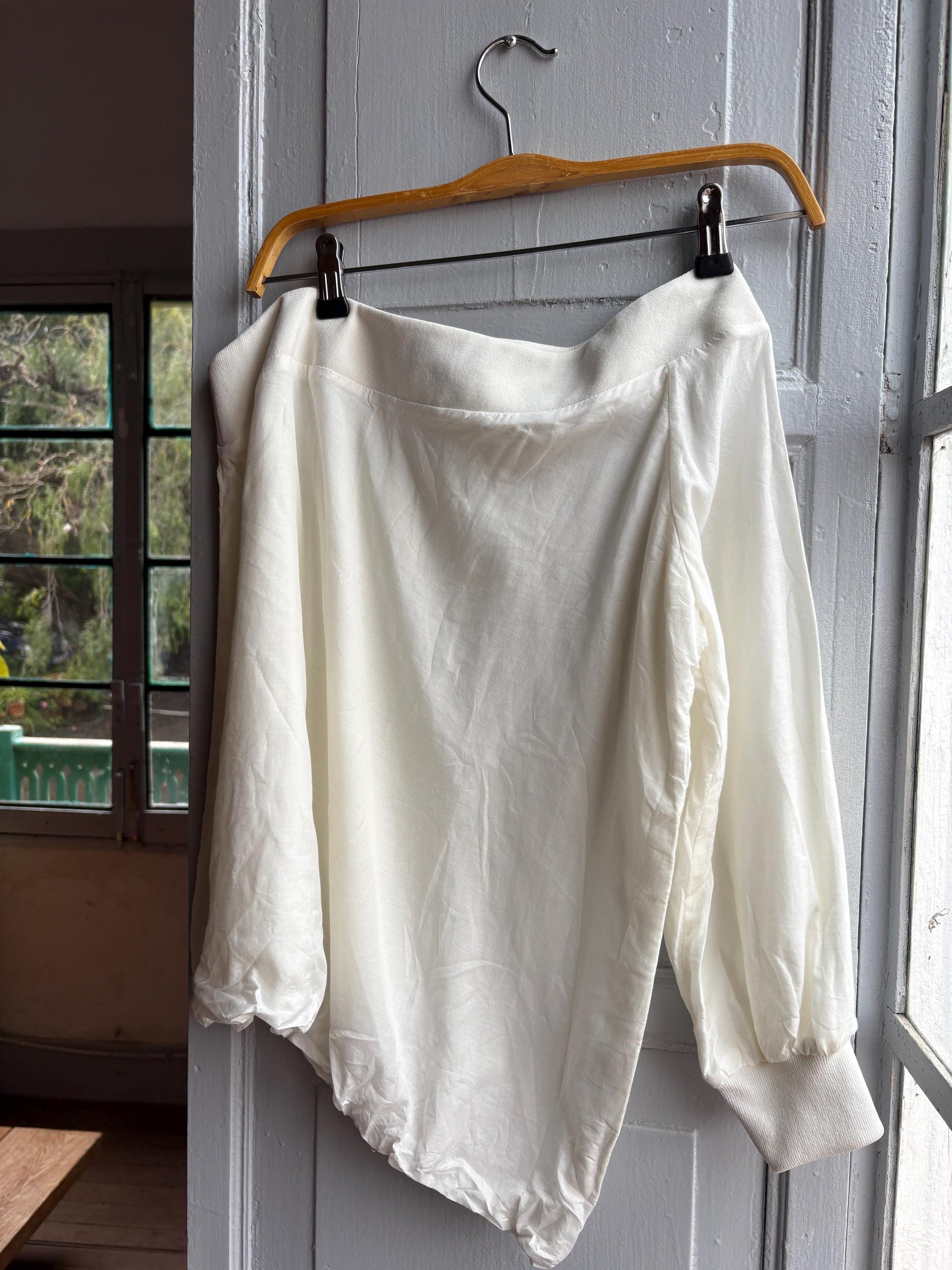 White One Shoulder Asymmetric Top — additional view 14