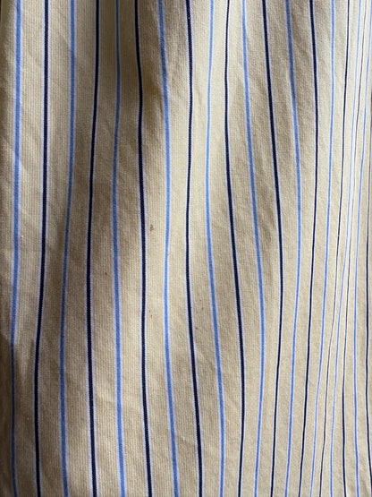 Ralph Lauren Boys Shirt, Striped Button Down, Preppy Old Money Cotton Shirt, Youth 16 Yellow Blue Vintage wear