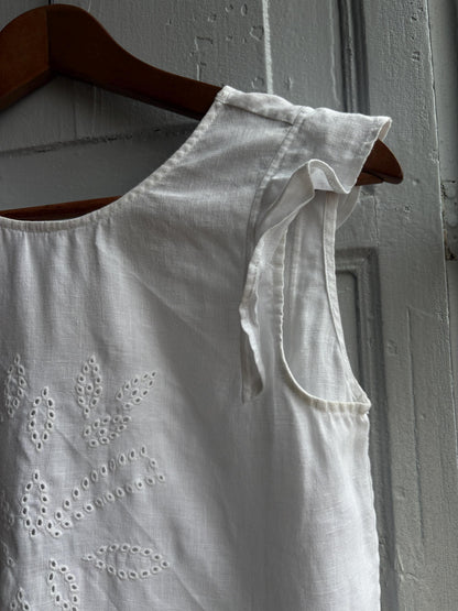 Vintage White Linen Camisole For Girls — additional view 8