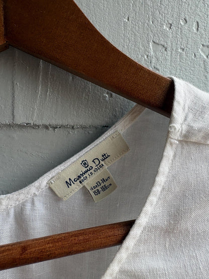 Vintage White Linen Camisole For Girls — additional view 9