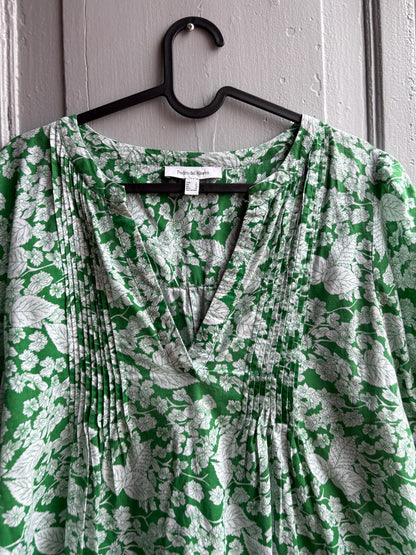Floral Green Cotton Blouse by Pedro Del Hierro — additional view 11