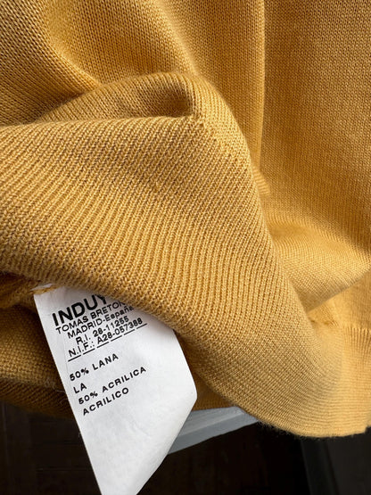 Vintage Yellow Wool Jumper for Men — back view