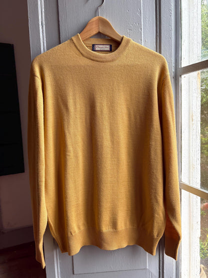 Vintage Yellow Wool Jumper for Men — detail