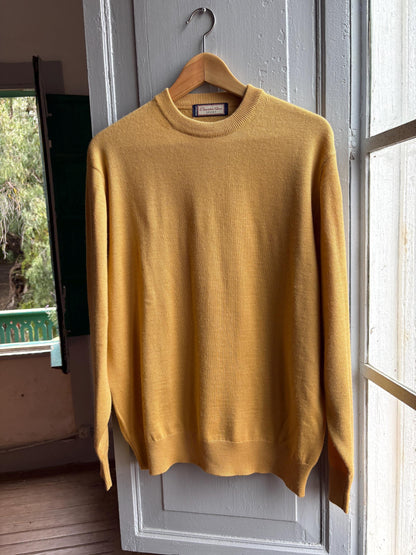 Vintage Yellow Wool Jumper for Men — additional view 6