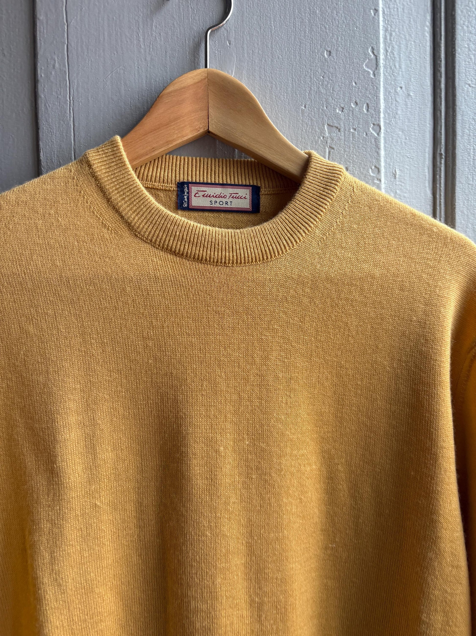 Vintage Yellow Wool Jumper for Men — additional view 10