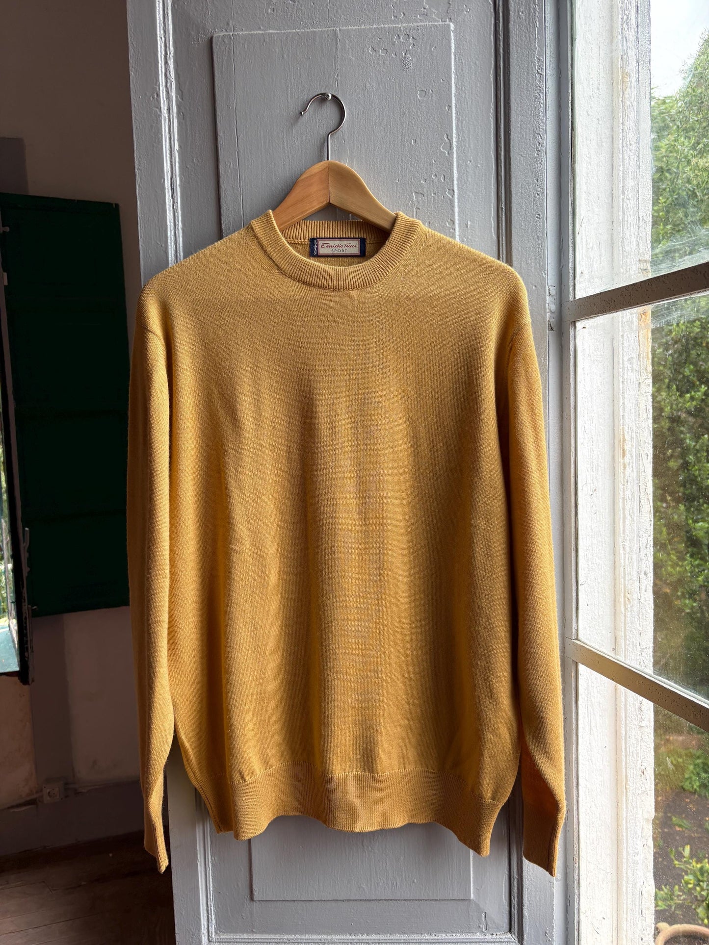 Vintage Yellow Wool Jumper for Men — additional view 12