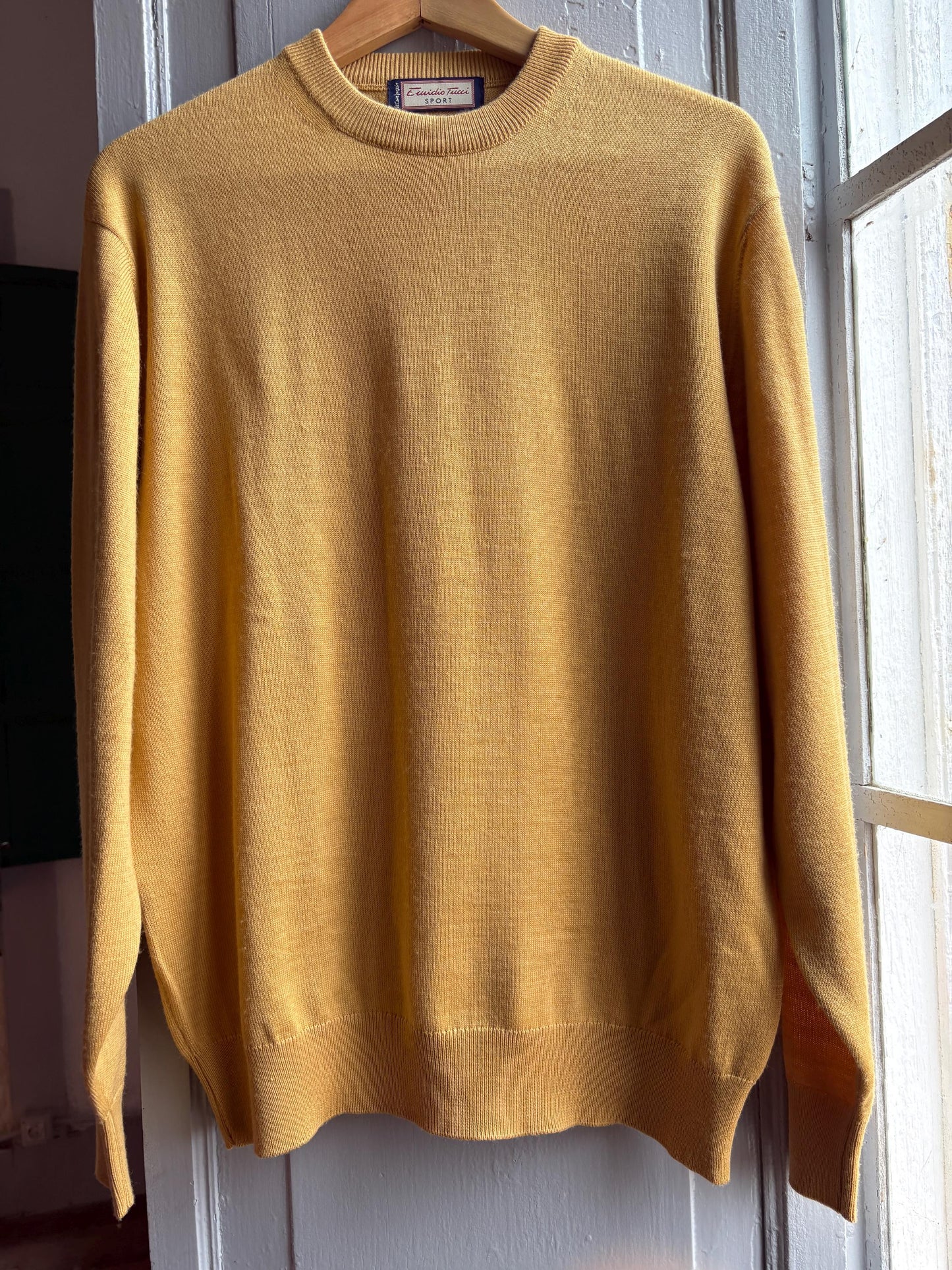 Vintage Yellow Wool Jumper for Men — additional view 15