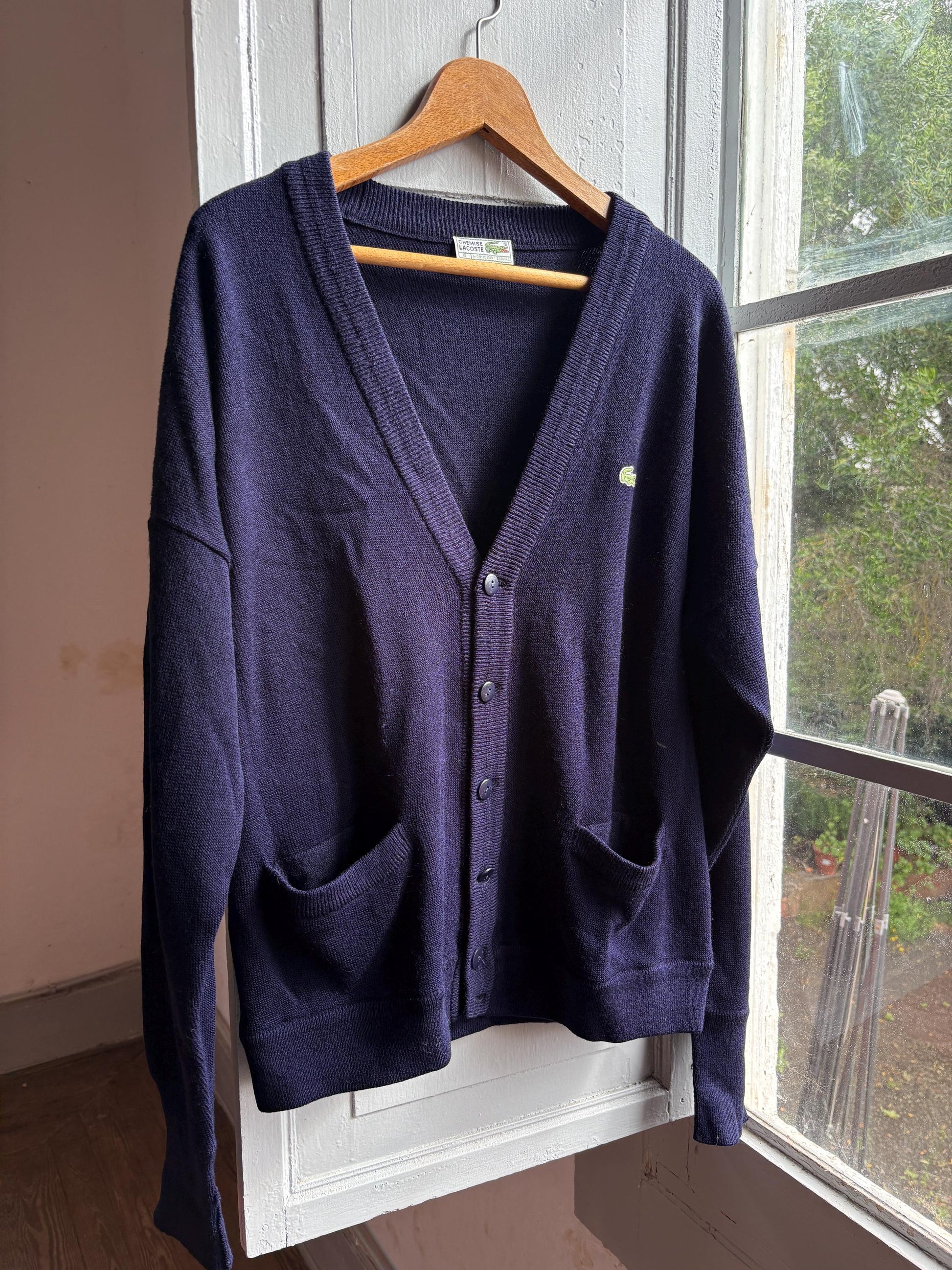 Navy Blue Vintage Lacoste Cardigan — additional view 5