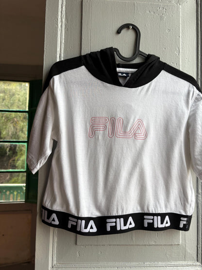 Fila Y2K Cropped Hoodie T-Shirt — detail