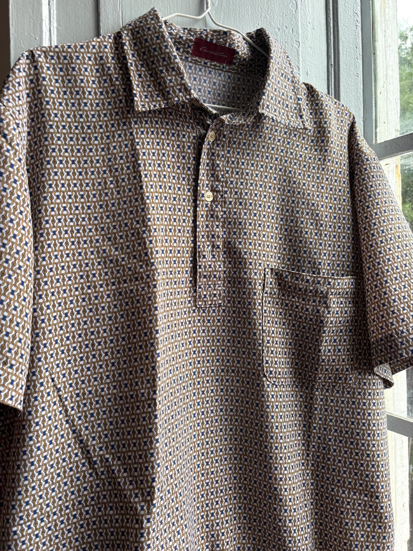 Vintage Emidio Tucci Patterned Polo Shirt — additional view 6