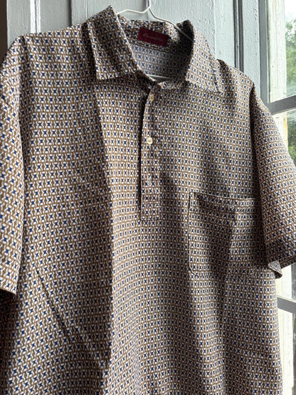 Vintage Emidio Tucci Patterned Polo Shirt — additional view 6