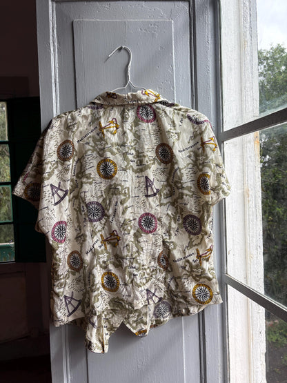 Vintage Nautical Map Blouse — additional view 13