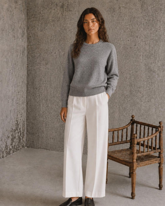 Vintage Grey Wool Blend Knit Jumper