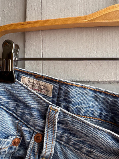 Levi’s Ribcage Straight Ankle Jeans, W31 L 29, Vintage Light Wash Denim High Rise, Y2K Jeans Levi Strauss