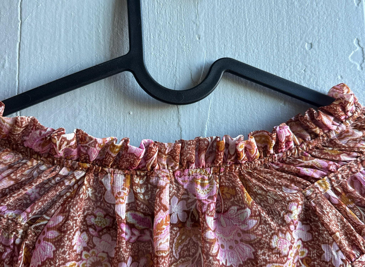 Sheer Floral Blouse Boho Pink Romantic Top, Lightweight Summer Peasant Style clothing, Indie Feminine Vintage Womens festival wear